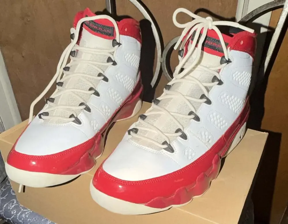 Air Jordan 9 Retro Gym Red White Sneakers